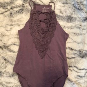 American Eagle Purple bodysuit